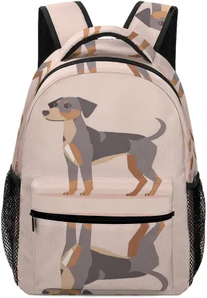 Small Backpacks Personalized Gray And Brown Dogs Printing Travel Bag Lightweight Travel Backpack For Women Men