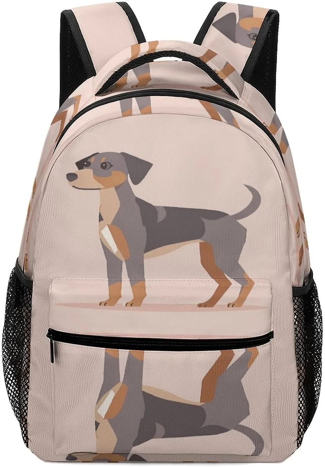 Small Backpacks Personalized Gray And Brown Dogs Printing Travel Bag Lightweight Travel Backpack For Women Men