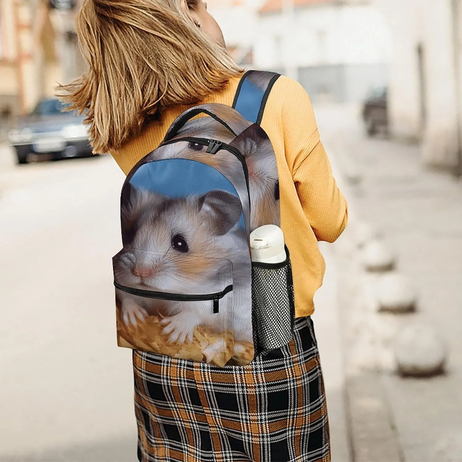 Small Backpacks Personalized Hamster Printing Travel Bag Lightweight Travel Backpack For Women Men