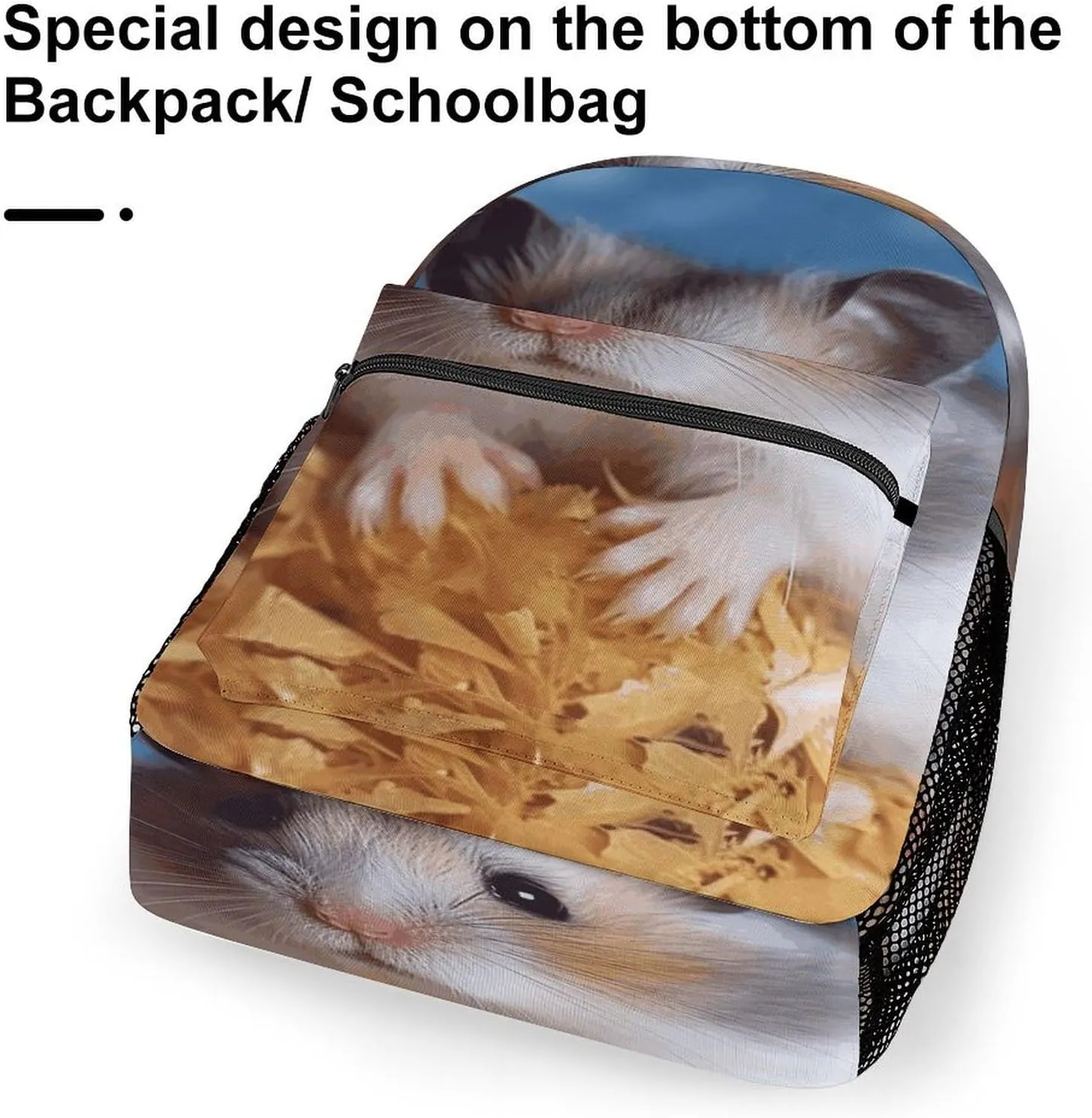 Small Backpacks Personalized Hamster Printing Travel Bag Lightweight Travel Backpack For Women Men