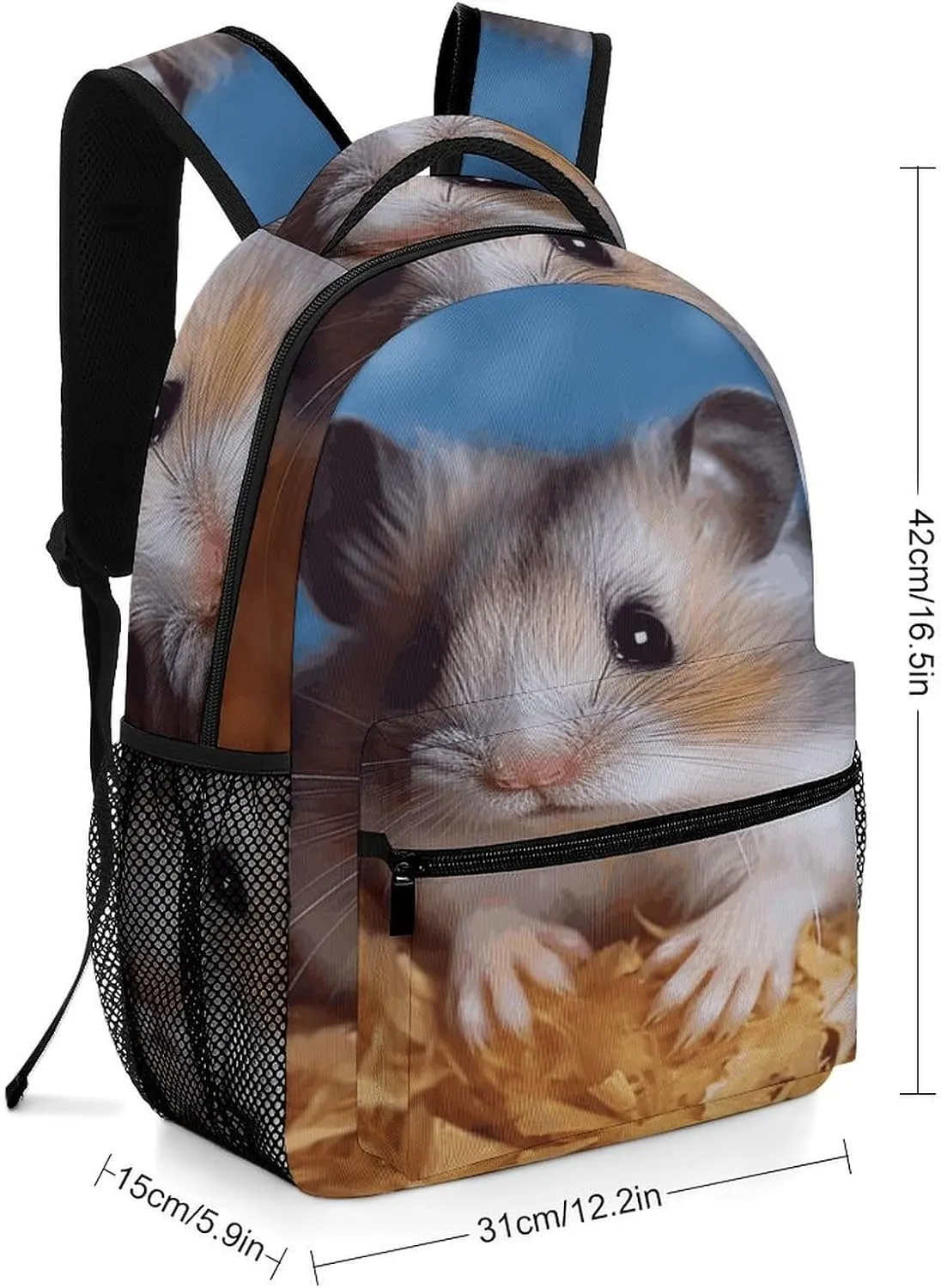 Small Backpacks Personalized Hamster Printing Travel Bag Lightweight Travel Backpack For Women Men