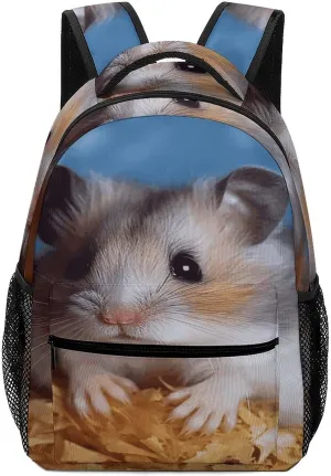 Small Backpacks Personalized Hamster Printing Travel Bag Lightweight Travel Backpack For Women Men