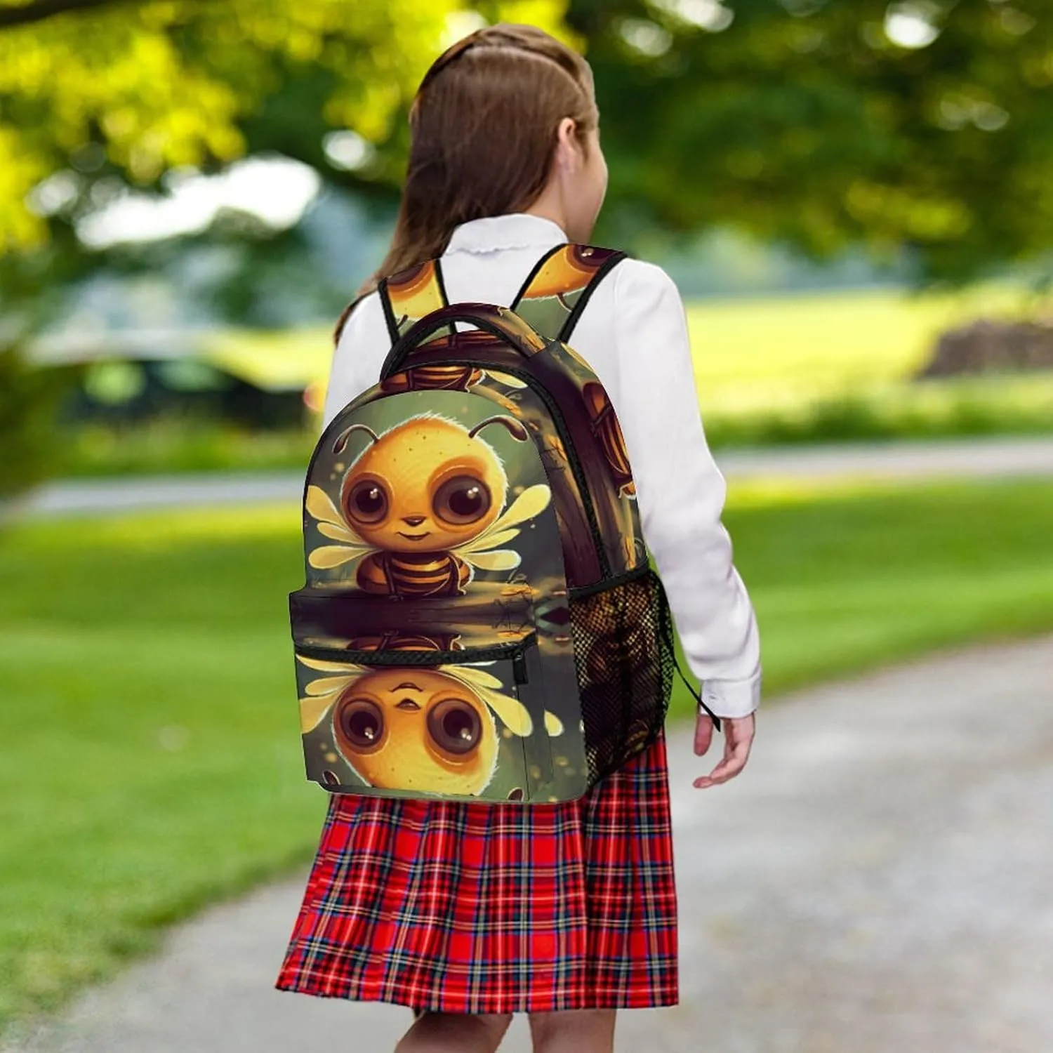 Small Backpacks Personalized Happy Illustration Printing Travel Bag Lightweight Travel Backpack For Women Men