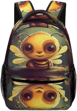 Small Backpacks Personalized Happy Illustration Printing Travel Bag Lightweight Travel Backpack For Women Men