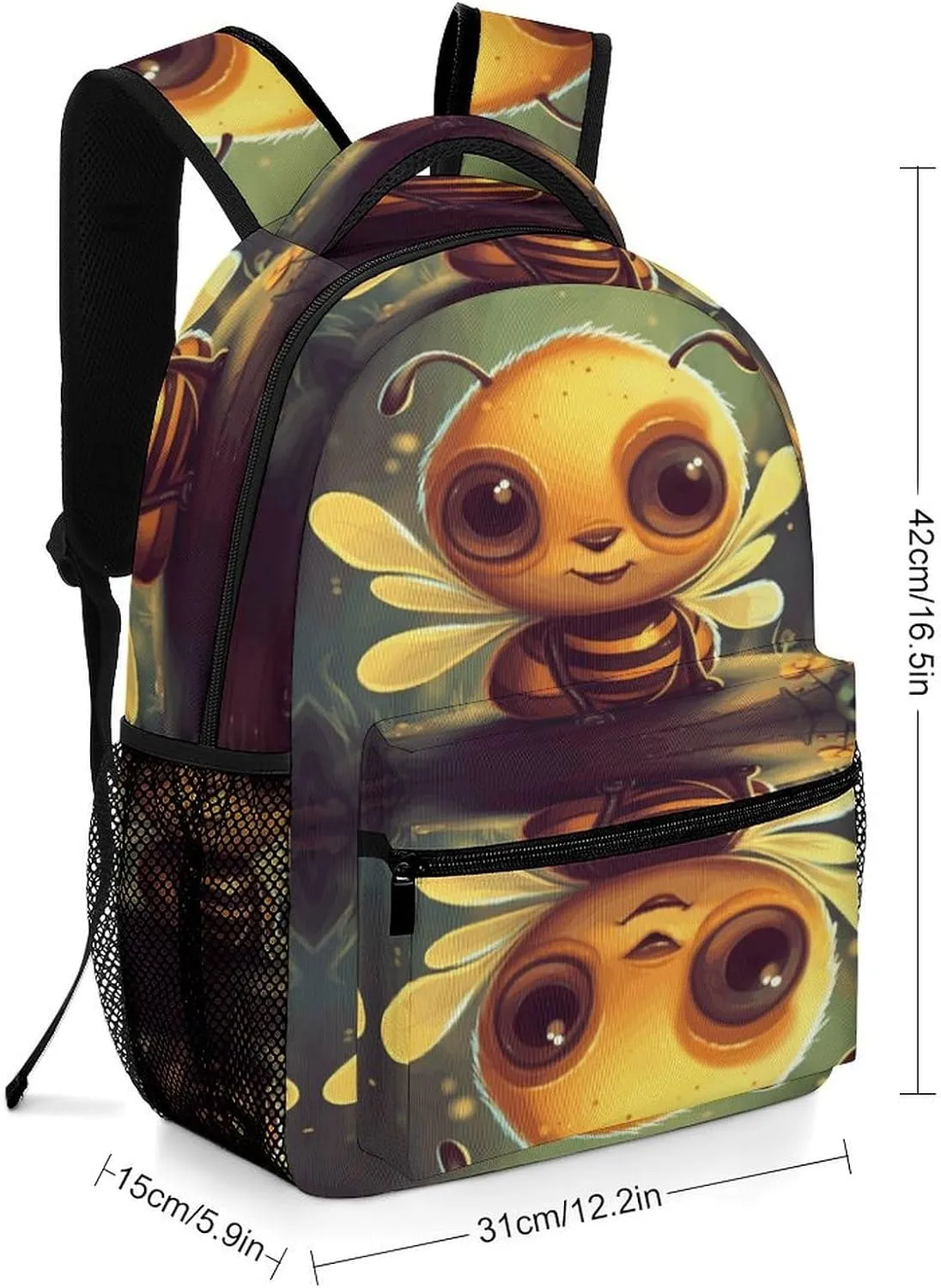 Small Backpacks Personalized Happy Illustration Printing Travel Bag Lightweight Travel Backpack For Women Men