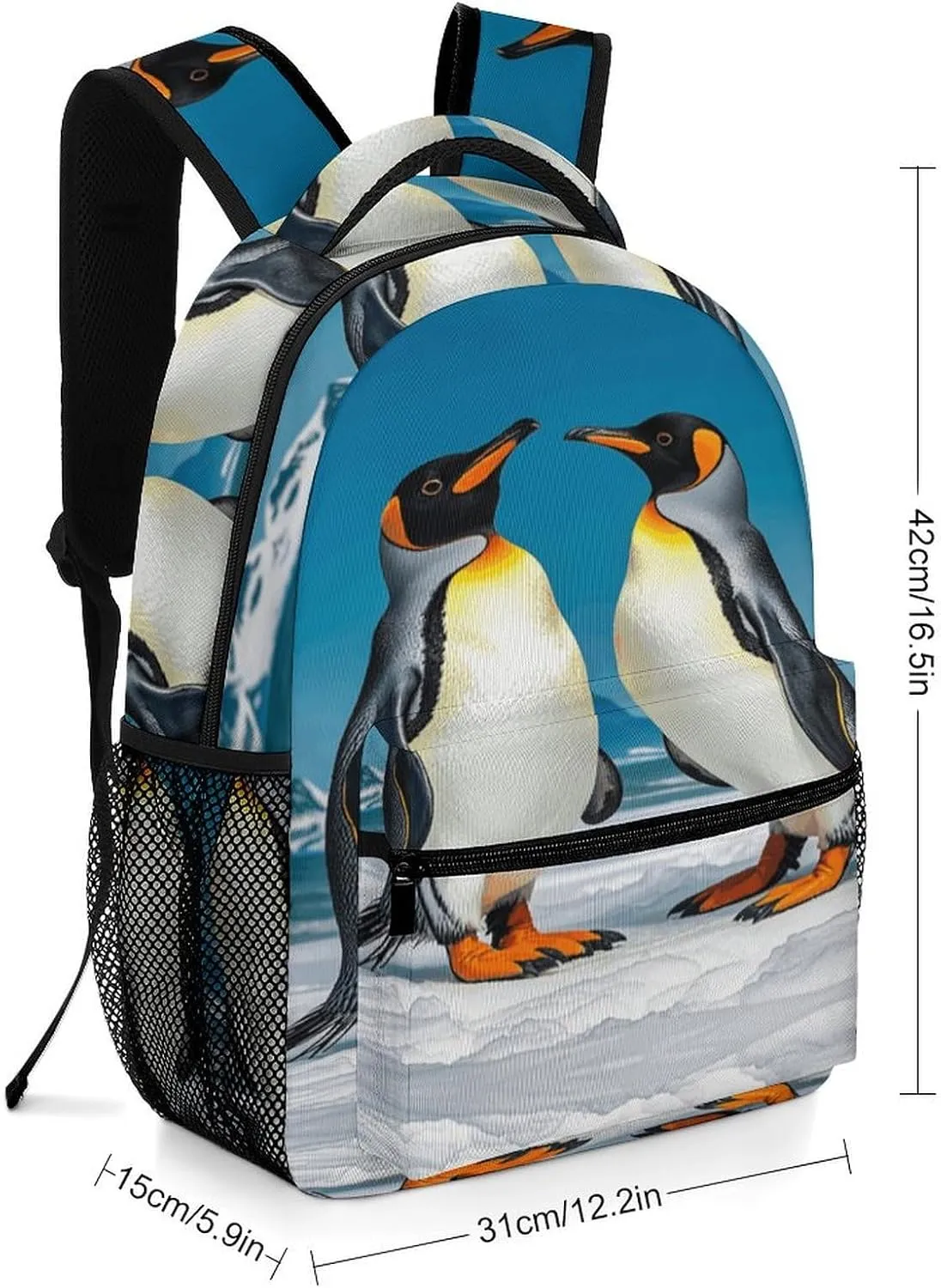 Small Backpacks Personalized Happy Penguins Printing Travel Bag Lightweight Travel Backpack For Women Men