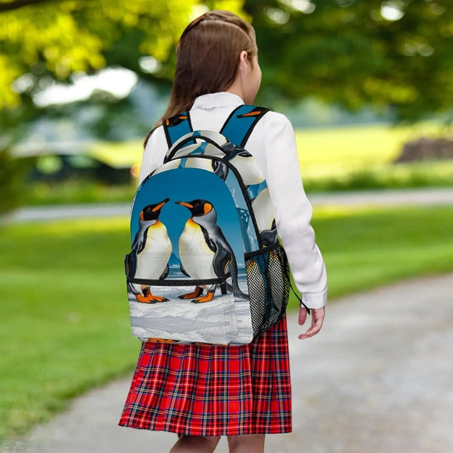 Small Backpacks Personalized Happy Penguins Printing Travel Bag Lightweight Travel Backpack For Women Men