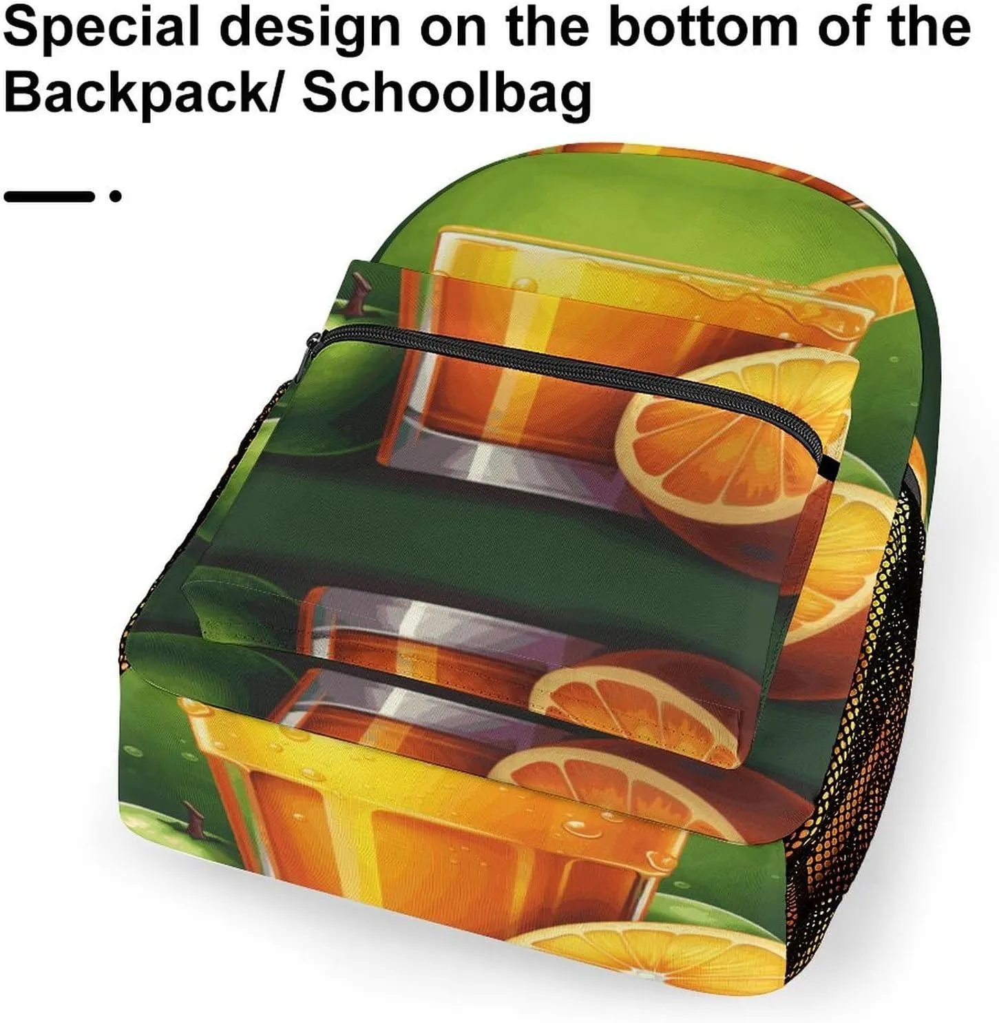 Small Backpacks Personalized Juice Printing Travel Bag Lightweight Travel Backpack For Women Men