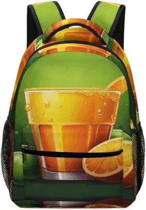 Small Backpacks Personalized Juice Printing Travel Bag Lightweight Travel Backpack For Women Men