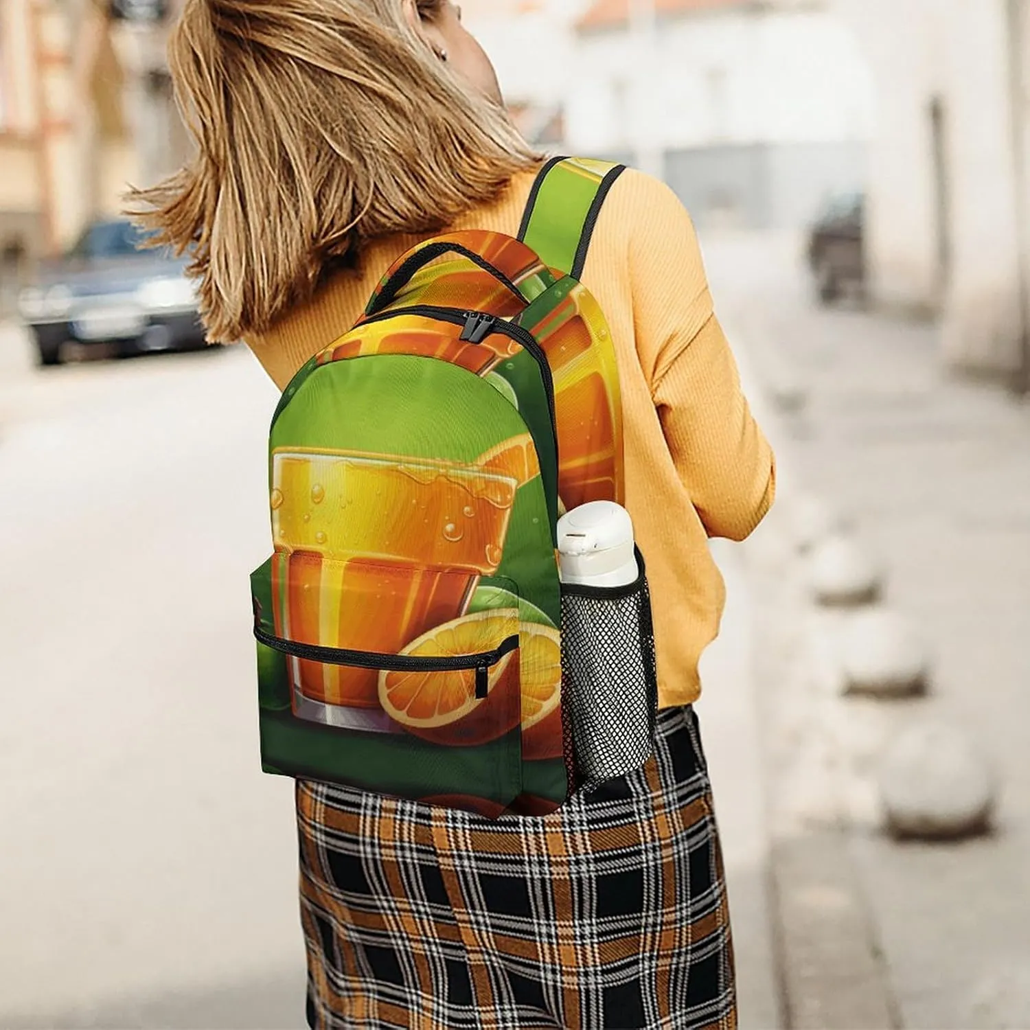 Small Backpacks Personalized Juice Printing Travel Bag Lightweight Travel Backpack For Women Men