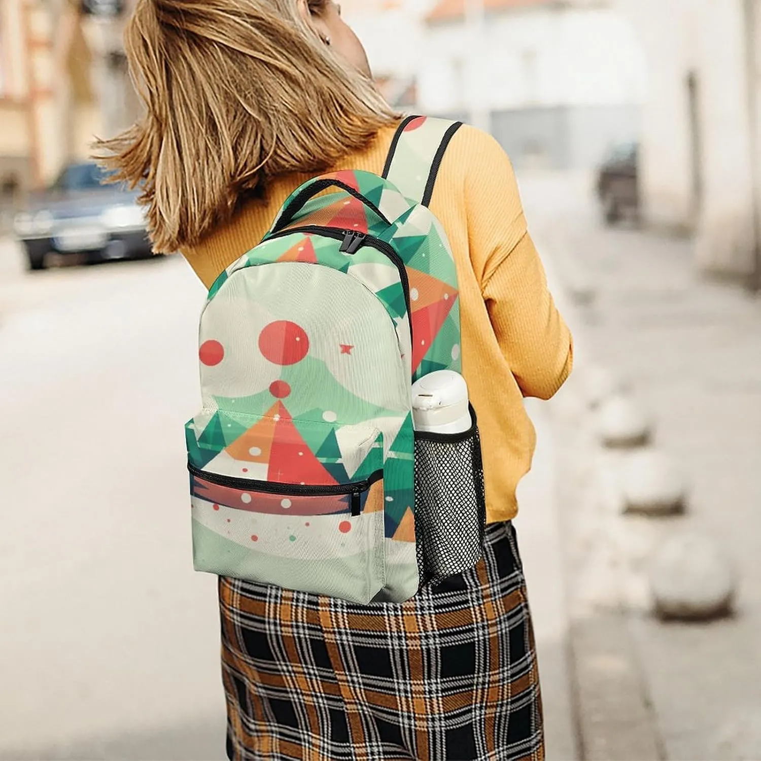 Small Backpacks Personalized Landscape Flat Simple Printing Travel Bag Lightweight Travel Backpack For Women Men