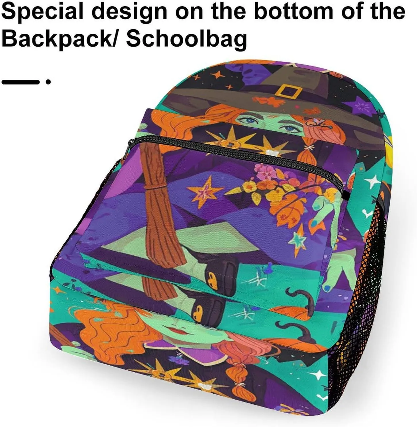 Small Backpacks Personalized Magic Witch Witchcraft Bohemian Printing Travel Bag Lightweight Travel Backpack For Women Men