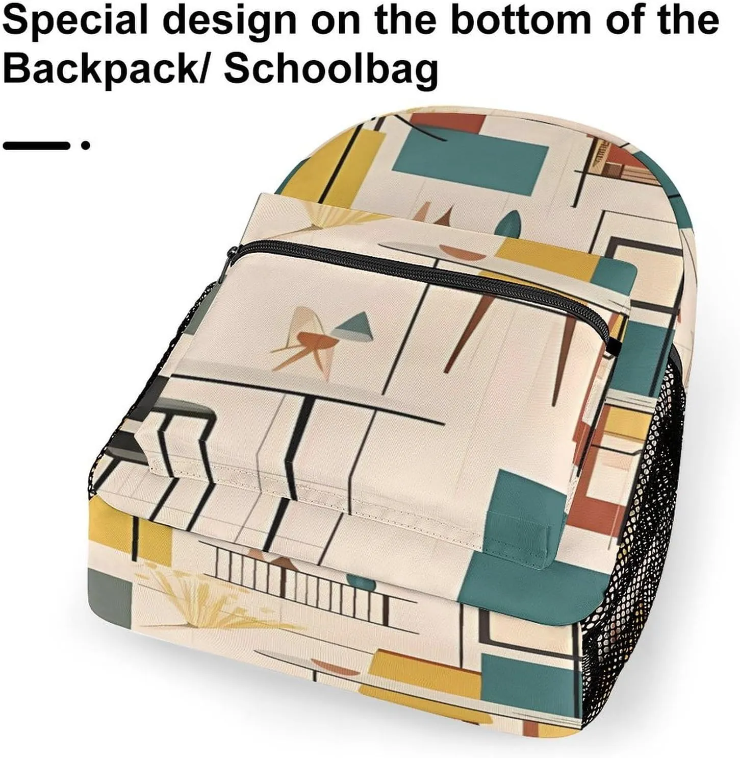 Small Backpacks Personalized Mid Century Modern Printing Travel Bag Lightweight Travel Backpack For Women Men