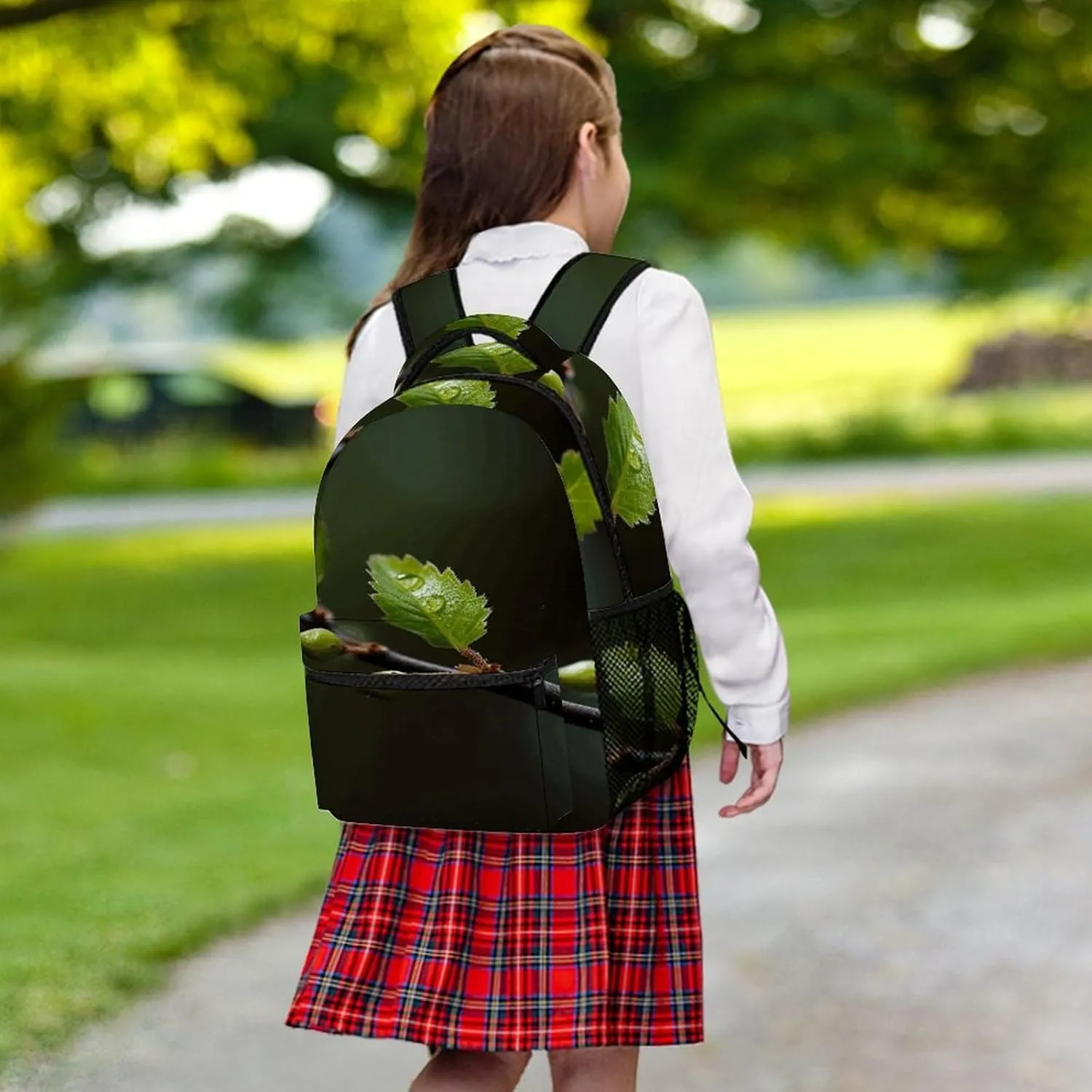 Small Backpacks Personalized New Leaves on Tree Branch Printing Travel Bag Lightweight Travel Backpack For Women Men