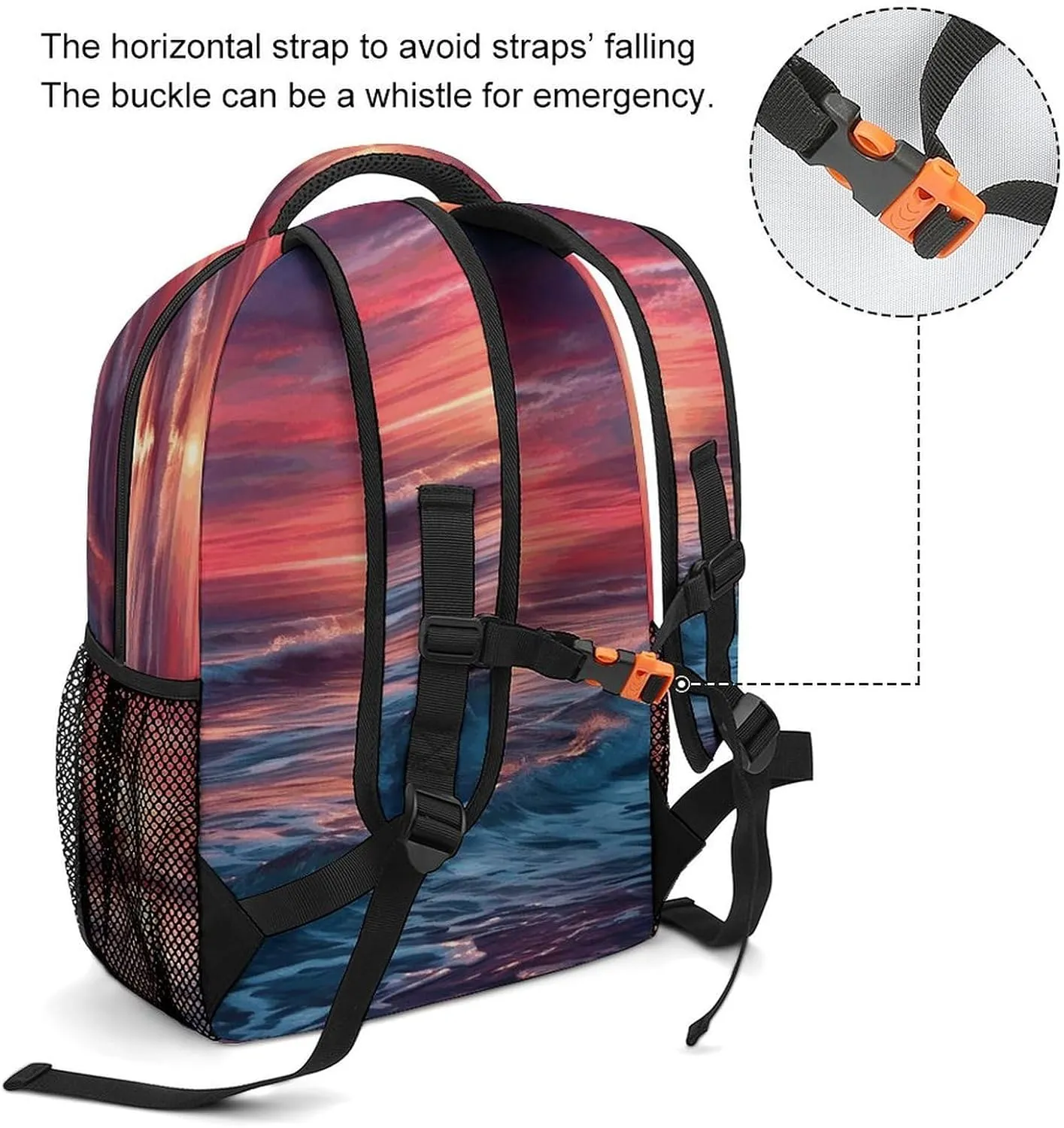 Small Backpacks Personalized Ocean at Warm Printing Travel Bag Lightweight Travel Backpack For Women Men