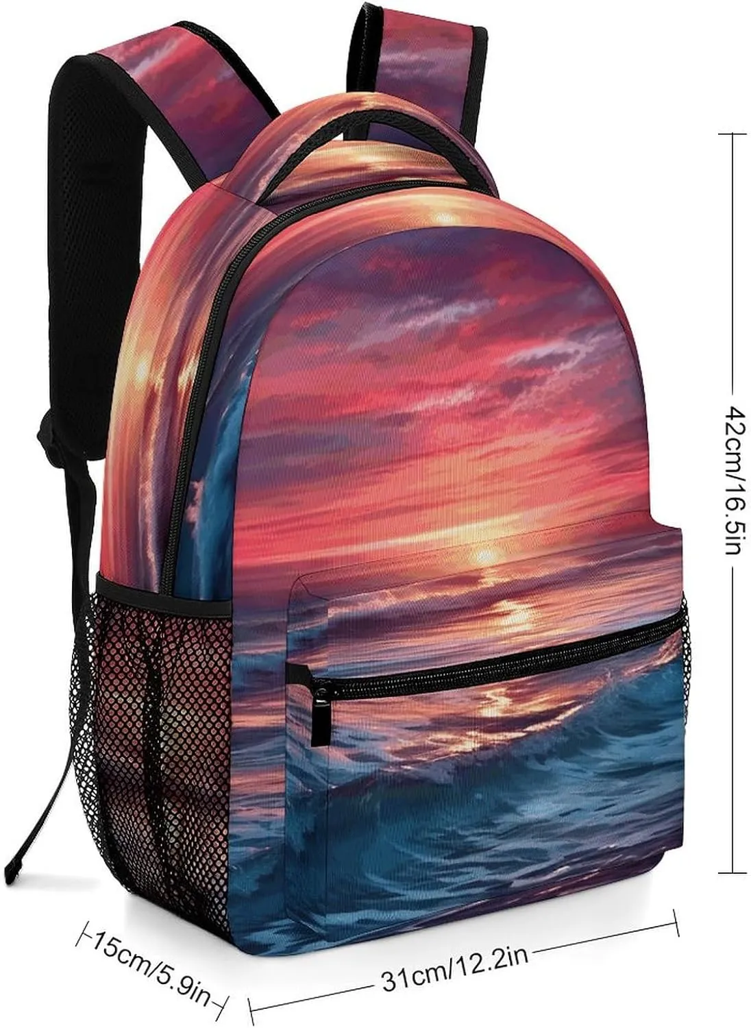 Small Backpacks Personalized Ocean at Warm Printing Travel Bag Lightweight Travel Backpack For Women Men