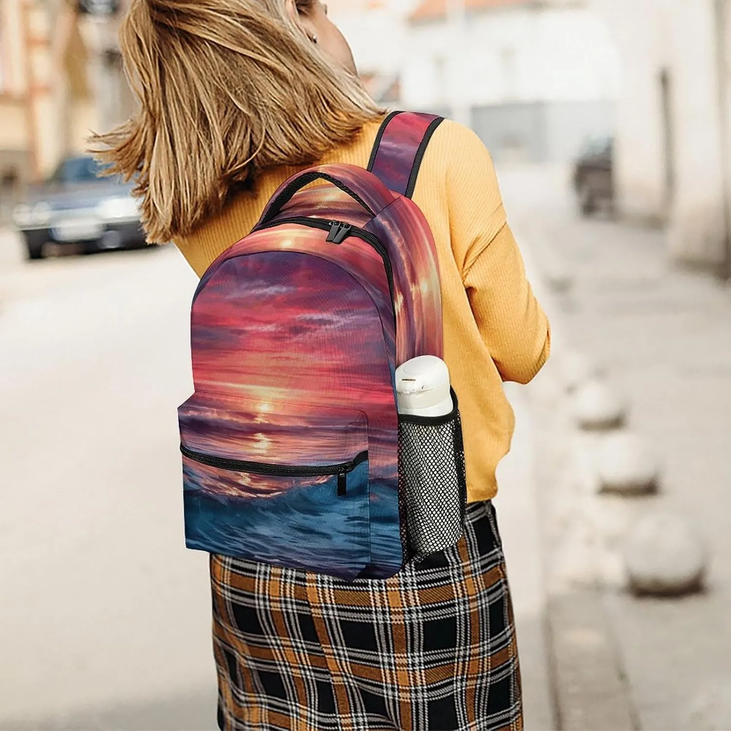 Small Backpacks Personalized Ocean at Warm Printing Travel Bag Lightweight Travel Backpack For Women Men