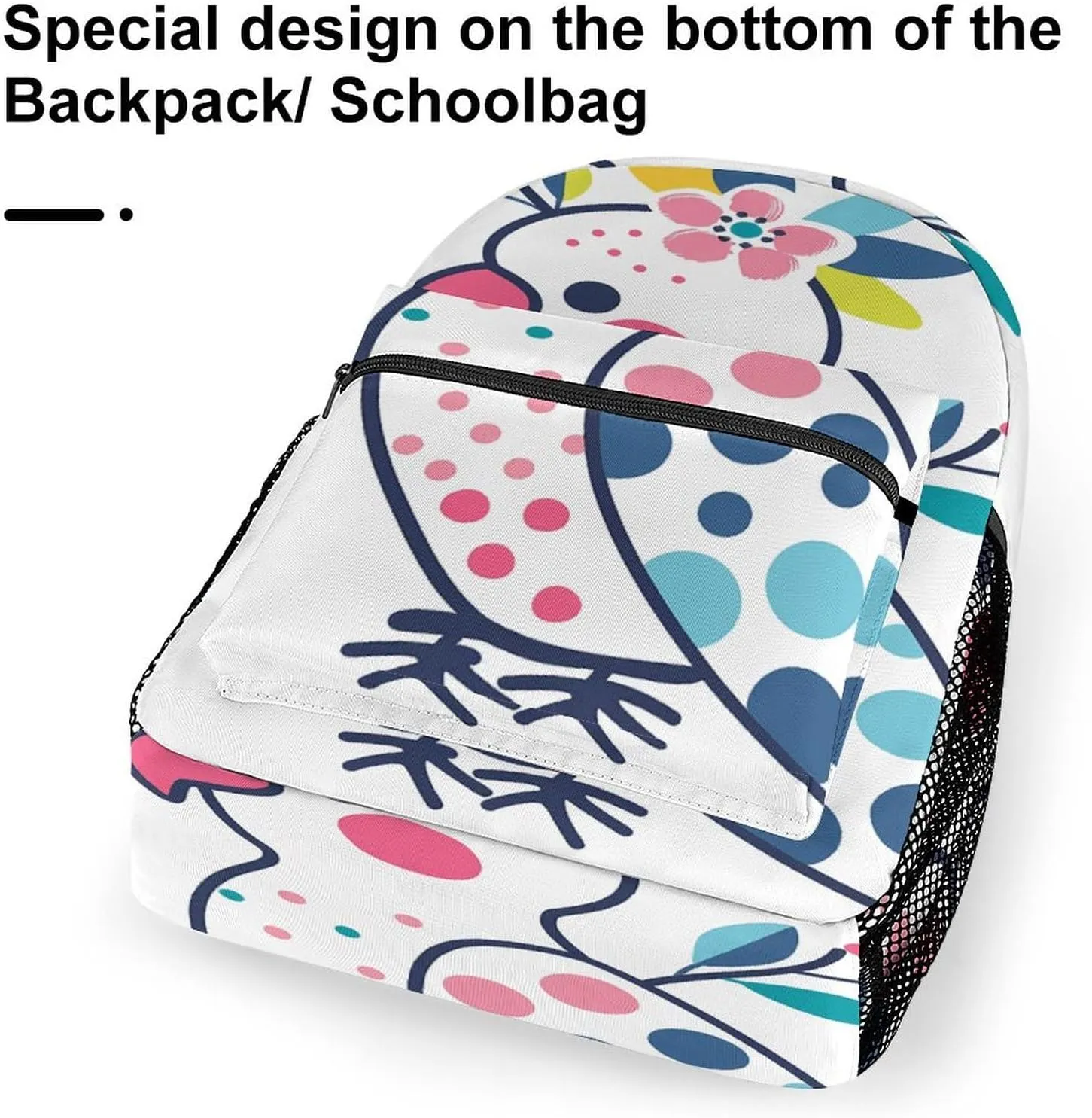 Small Backpacks Personalized Parrot And Flower Printing Travel Bag Lightweight Travel Backpack For Women Men