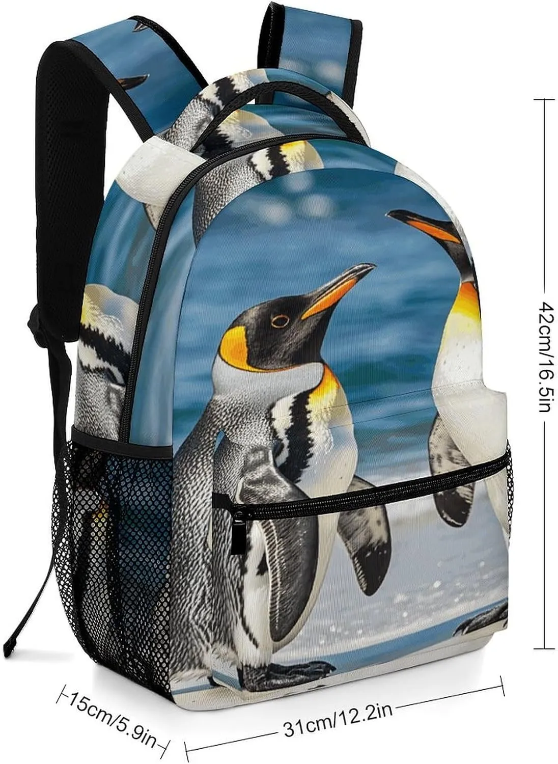 Small Backpacks Personalized Penguin And Sea Printing Travel Bag Lightweight Travel Backpack For Women Men