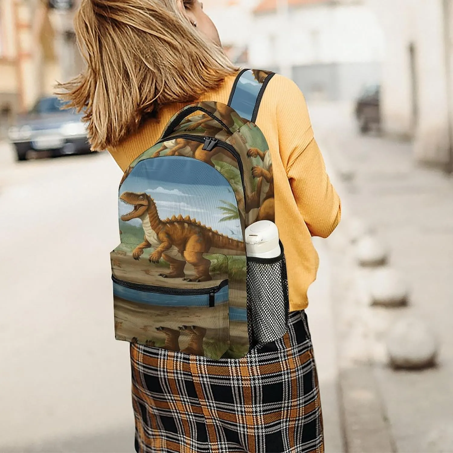 Small Backpacks Personalized Period Dinosaur Printing Travel Bag Lightweight Travel Backpack For Women Men