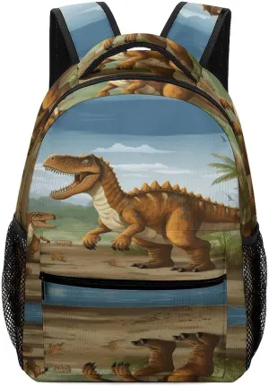 Small Backpacks Personalized Period Dinosaur Printing Travel Bag Lightweight Travel Backpack For Women Men