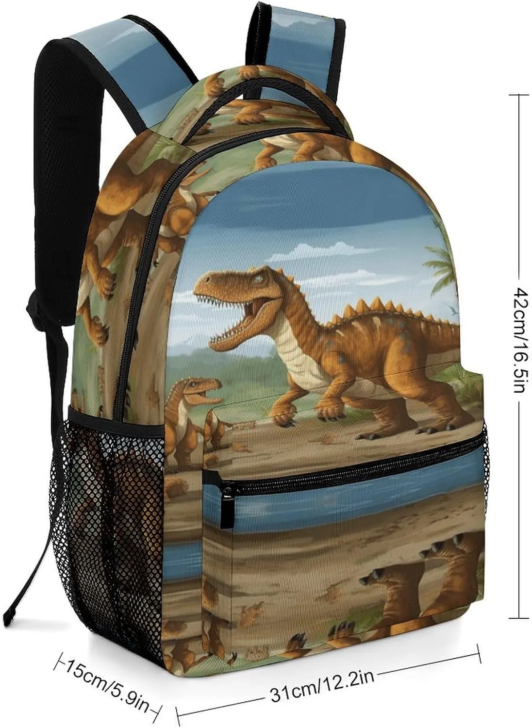 Small Backpacks Personalized Period Dinosaur Printing Travel Bag Lightweight Travel Backpack For Women Men