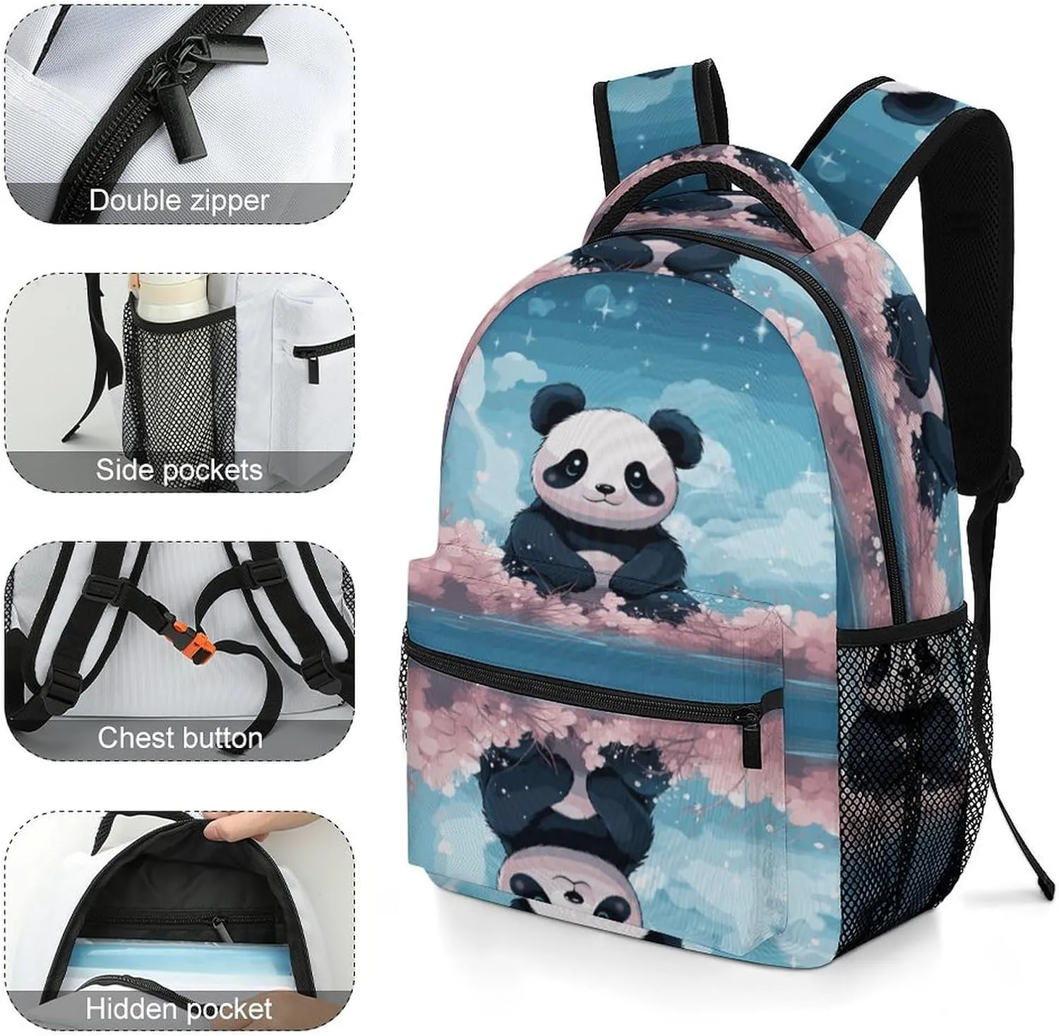 Small Backpacks Personalized Pink Iderophaga Printing Travel Bag Lightweight Travel Backpack For Women Men