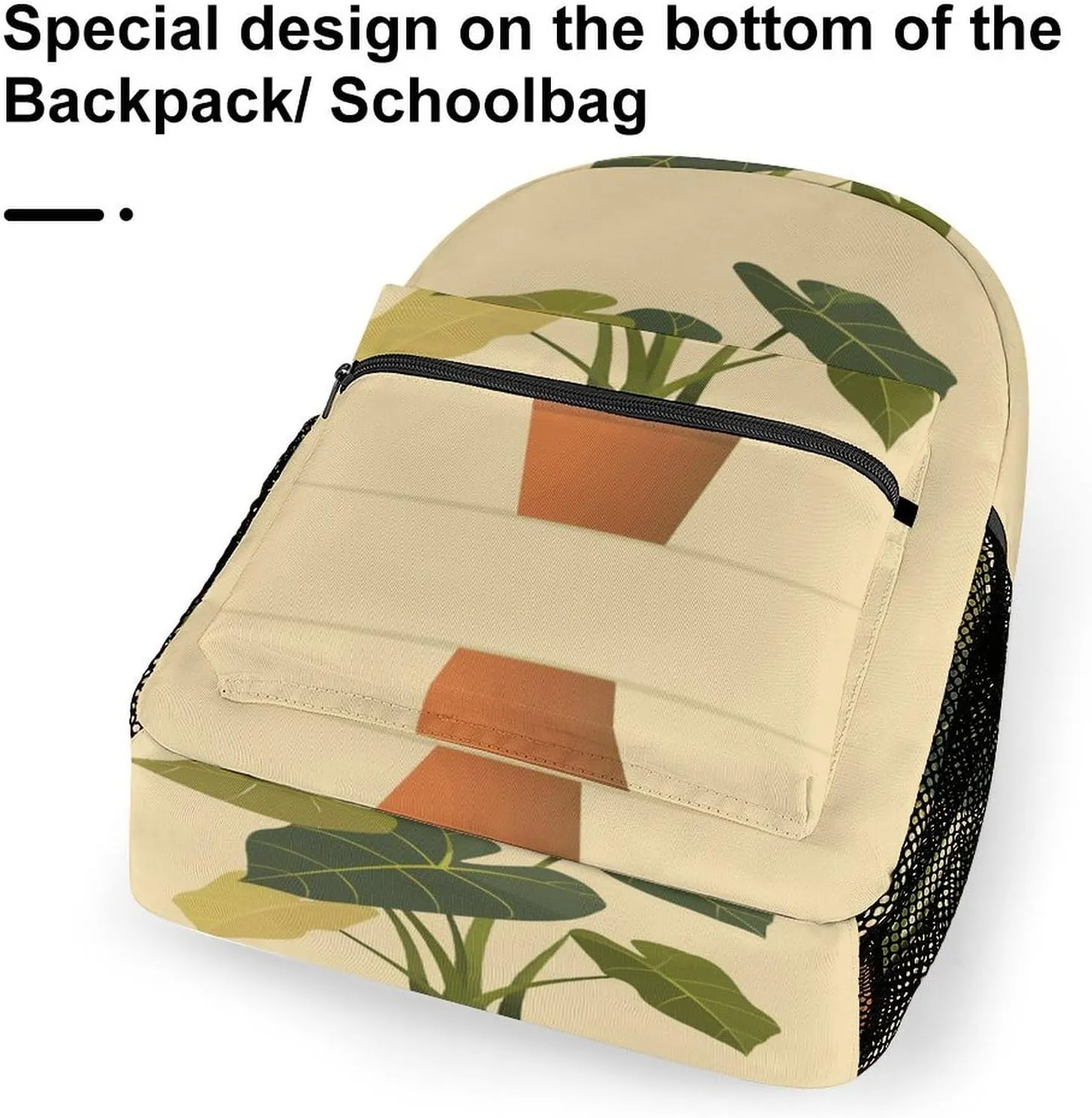Small Backpacks Personalized Plants in Pots Printing Travel Bag Lightweight Travel Backpack For Women Men