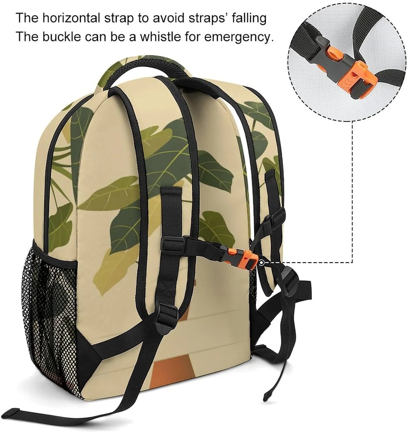 Small Backpacks Personalized Plants in Pots Printing Travel Bag Lightweight Travel Backpack For Women Men