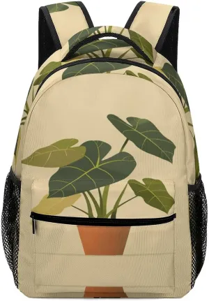 Small Backpacks Personalized Plants in Pots Printing Travel Bag Lightweight Travel Backpack For Women Men