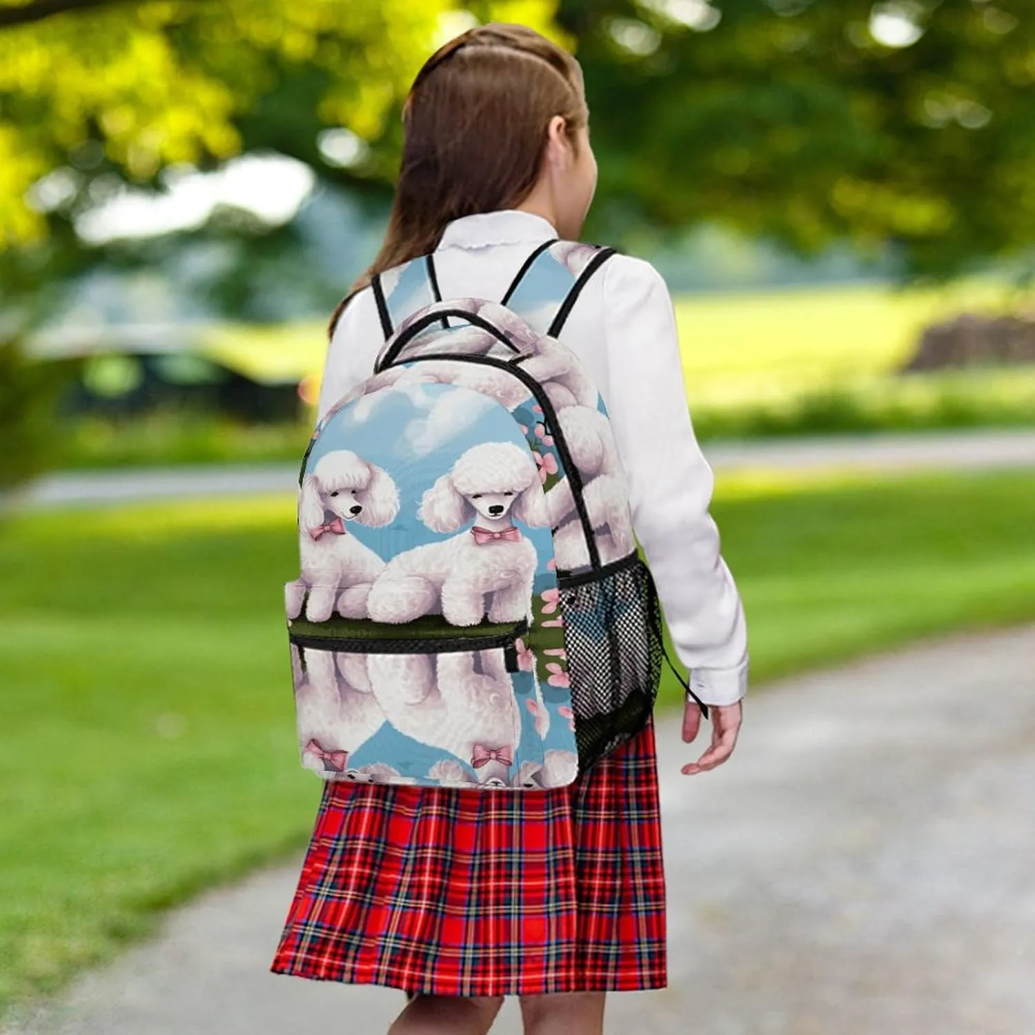 Small Backpacks Personalized Poodles Dogs Printing Travel Bag Lightweight Travel Backpack For Women Men