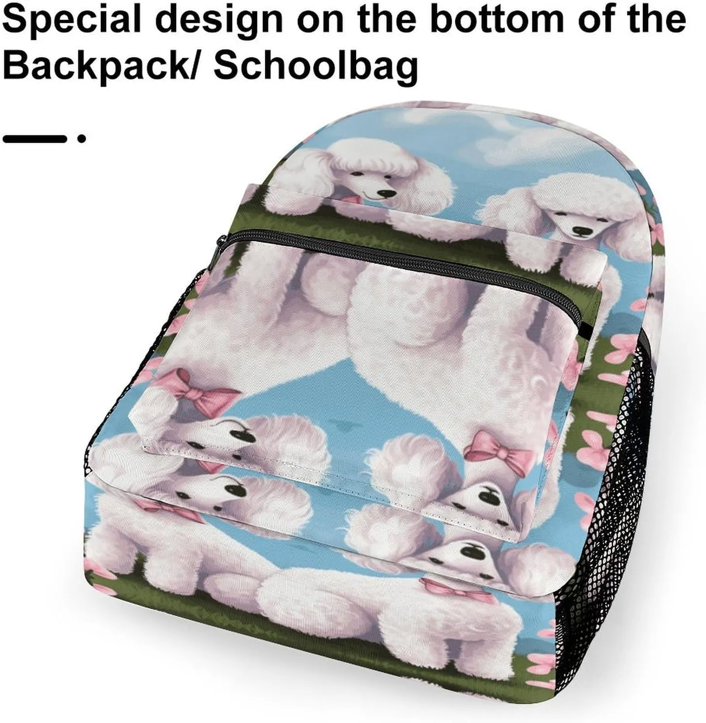 Small Backpacks Personalized Poodles Dogs Printing Travel Bag Lightweight Travel Backpack For Women Men