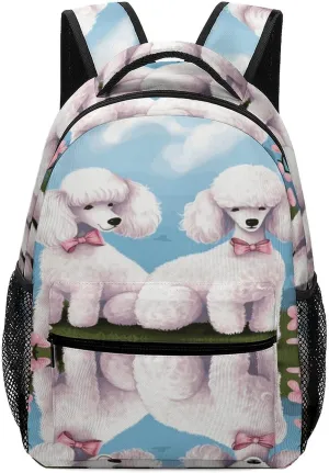 Small Backpacks Personalized Poodles Dogs Printing Travel Bag Lightweight Travel Backpack For Women Men
