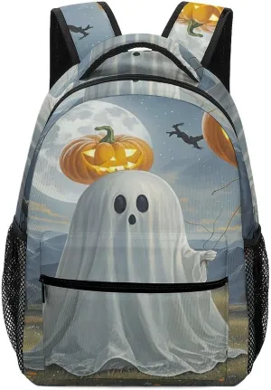 Small Backpacks Personalized Pumpkin Balloon Printing Travel Bag Lightweight Travel Backpack For Women Men