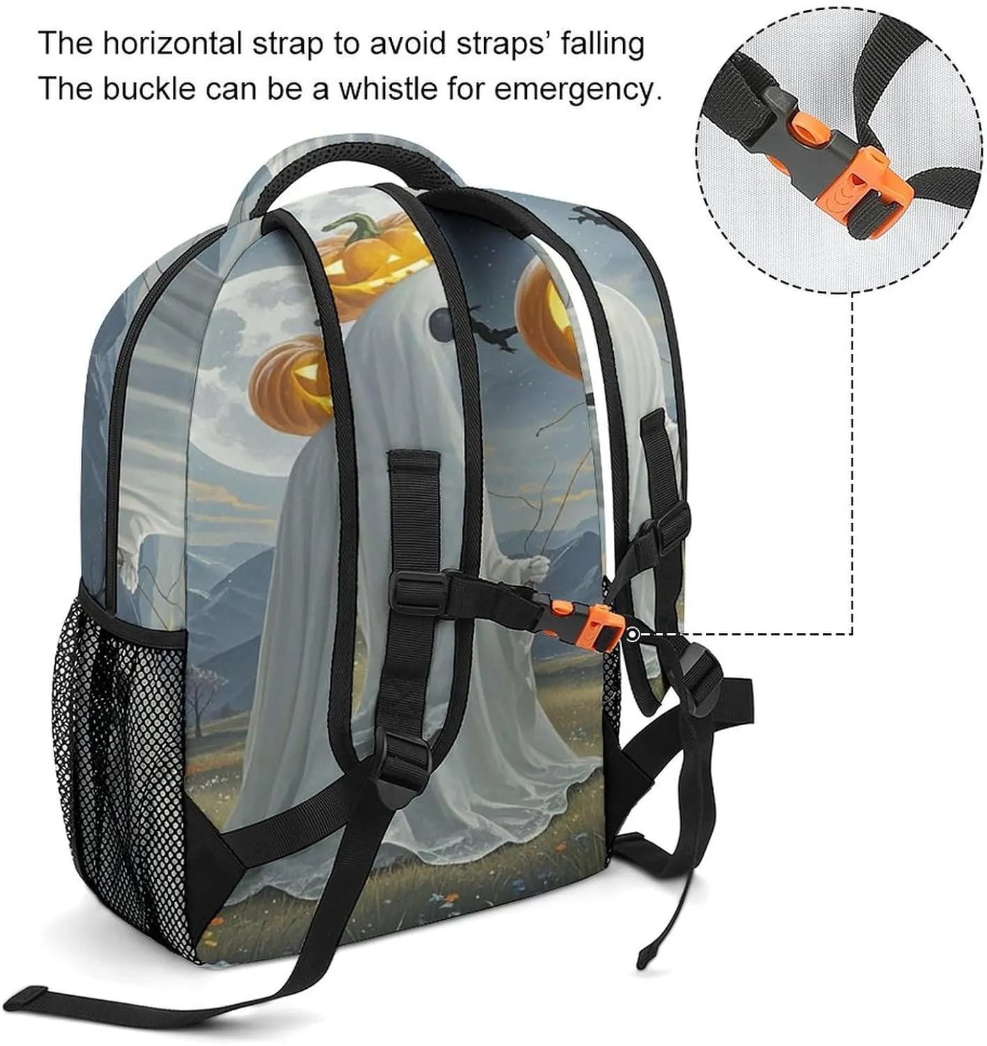 Small Backpacks Personalized Pumpkin Balloon Printing Travel Bag Lightweight Travel Backpack For Women Men