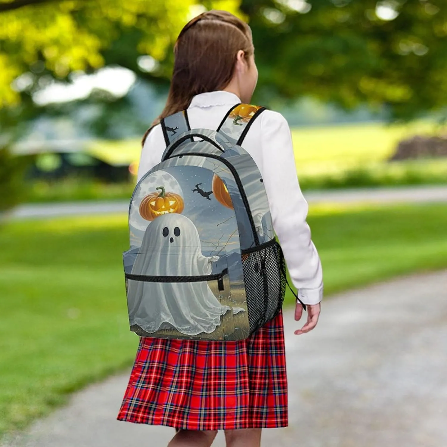 Small Backpacks Personalized Pumpkin Balloon Printing Travel Bag Lightweight Travel Backpack For Women Men