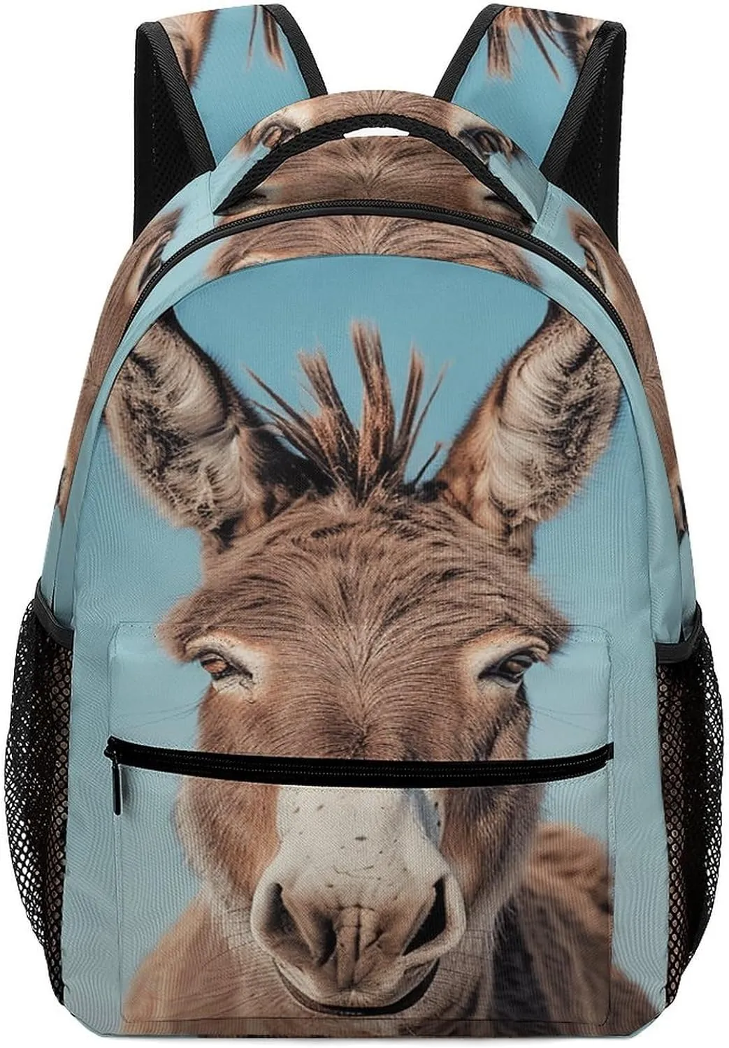 Small Backpacks Personalized Real Image of Donkey Printing Travel Bag Lightweight Travel Backpack For Women Men
