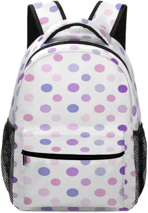 Small Backpacks Personalized Seamless Pattern of Dots Printing Travel Bag Lightweight Travel Backpack For Women Men
