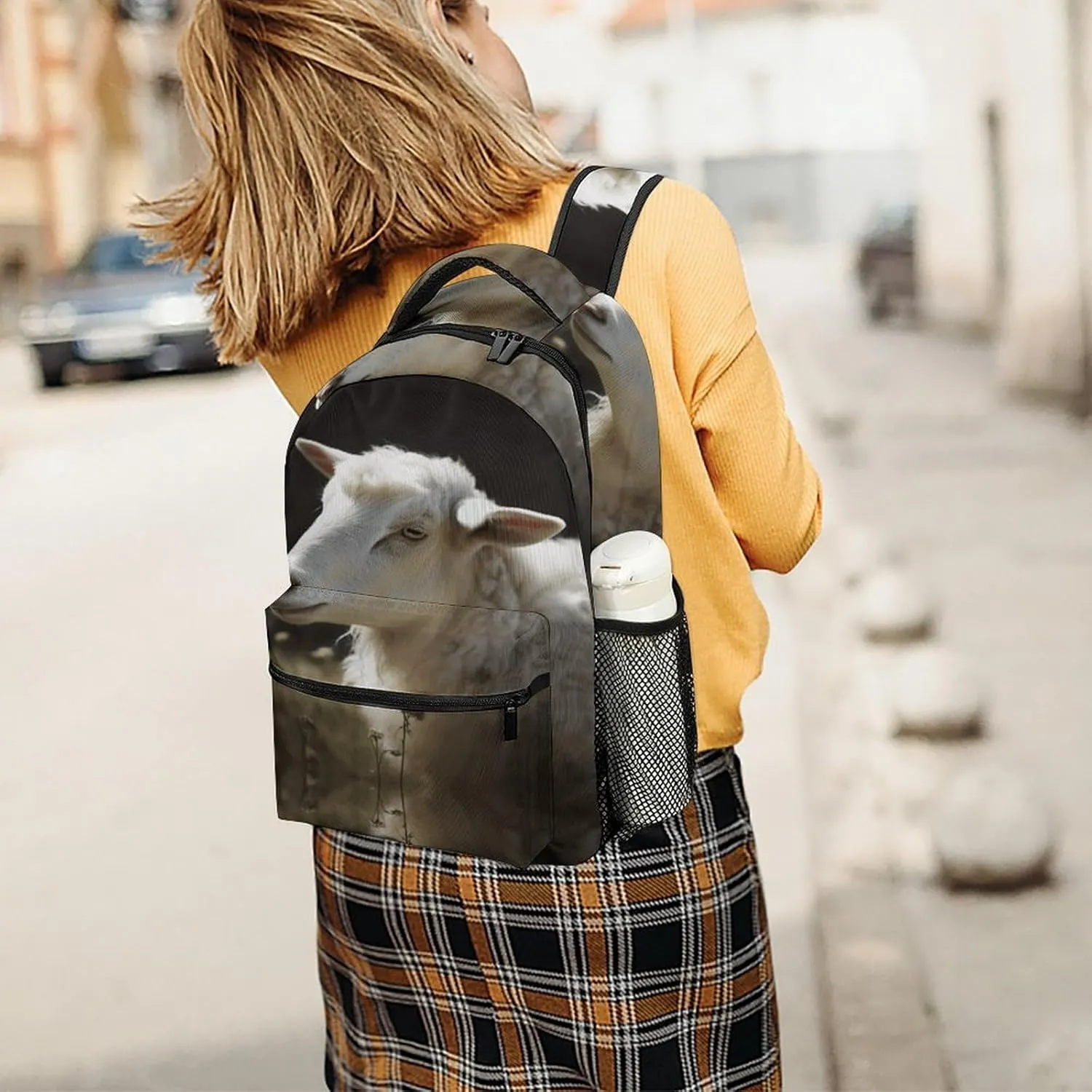 Small Backpacks Personalized Sheep Printing Travel Bag Lightweight Travel Backpack For Women Men