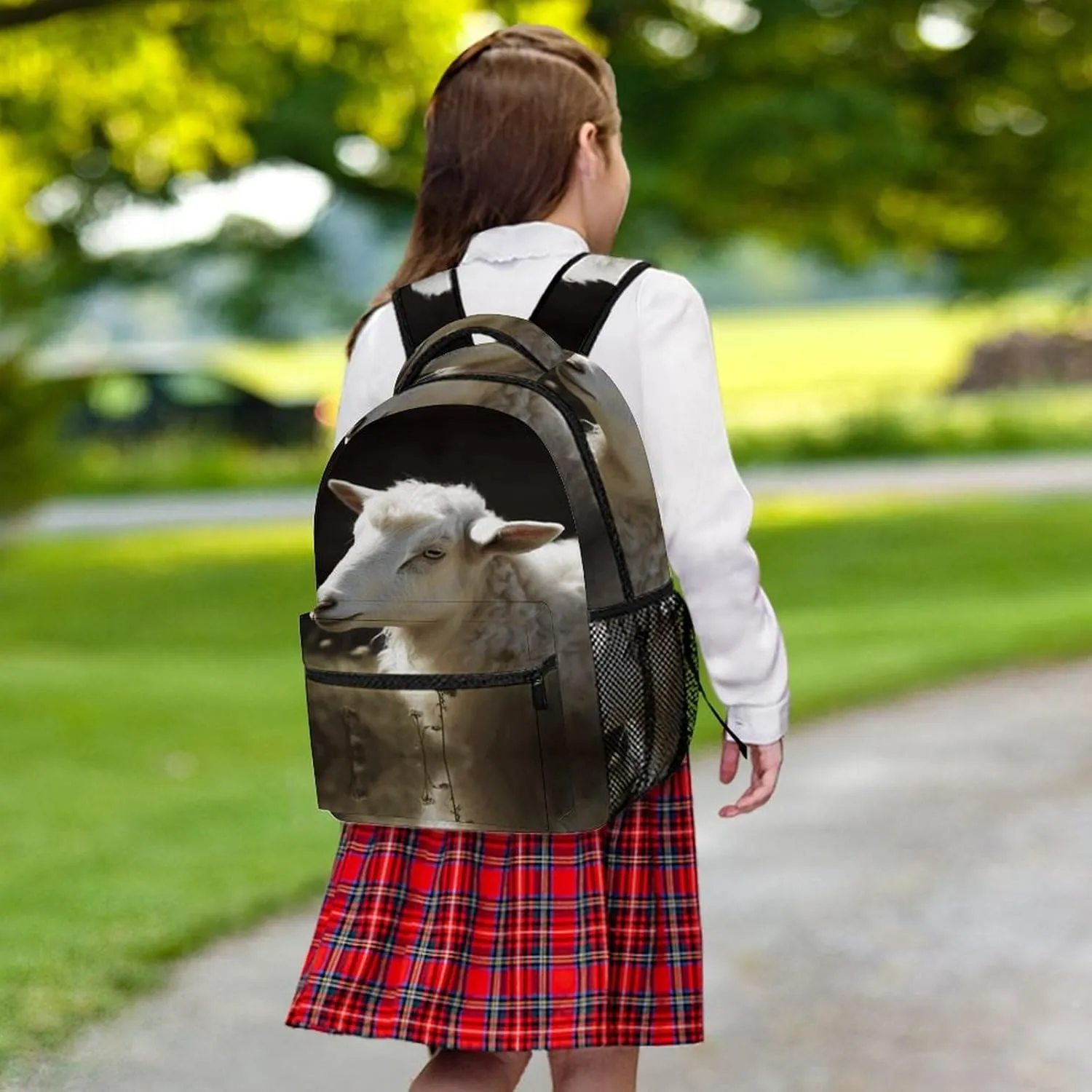 Small Backpacks Personalized Sheep Printing Travel Bag Lightweight Travel Backpack For Women Men