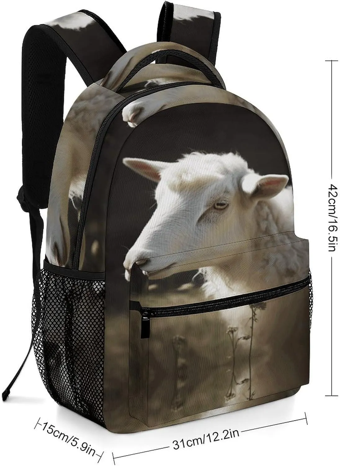 Small Backpacks Personalized Sheep Printing Travel Bag Lightweight Travel Backpack For Women Men