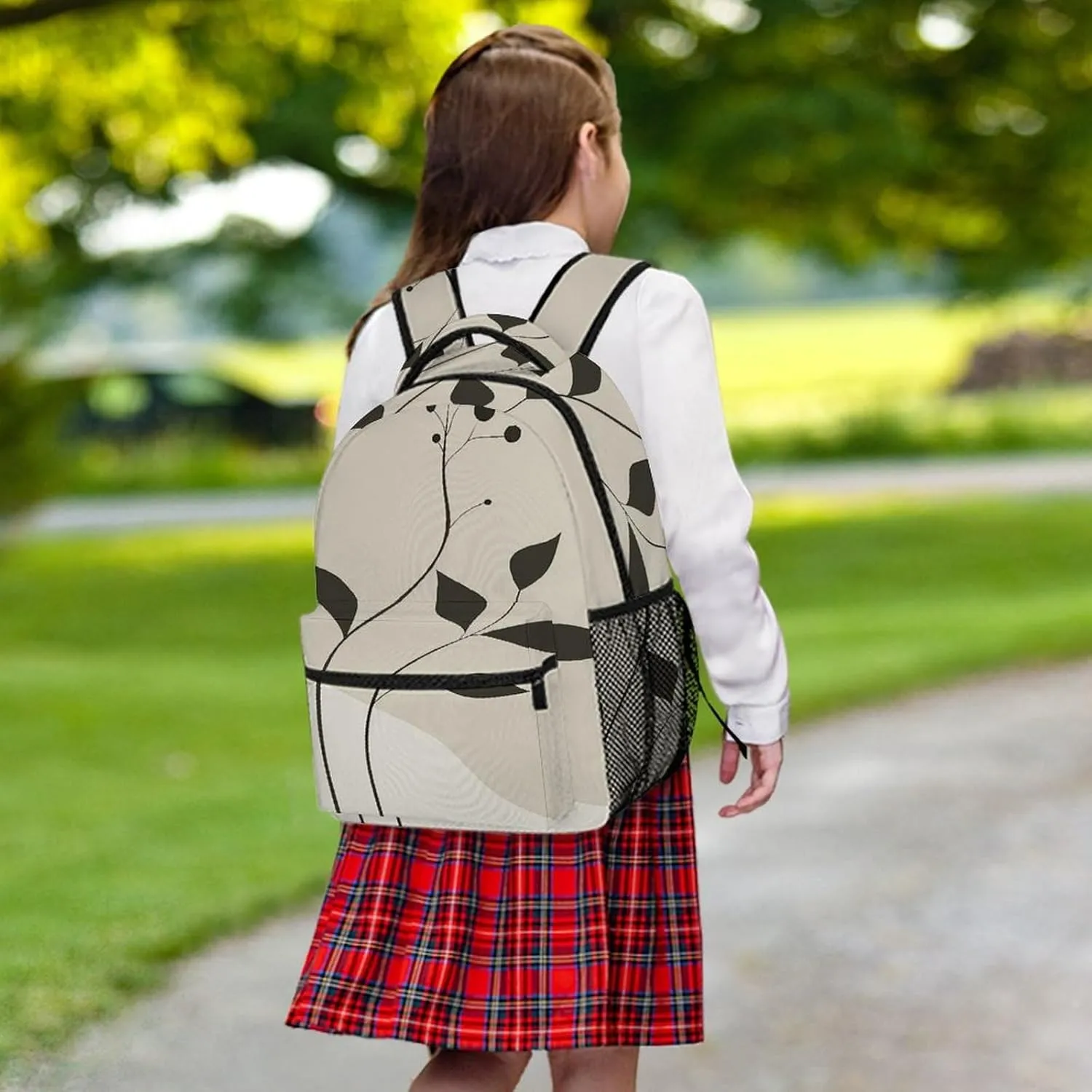 Small Backpacks Personalized Simple Abstract Plant Printing Travel Bag Lightweight Travel Backpack For Women Men