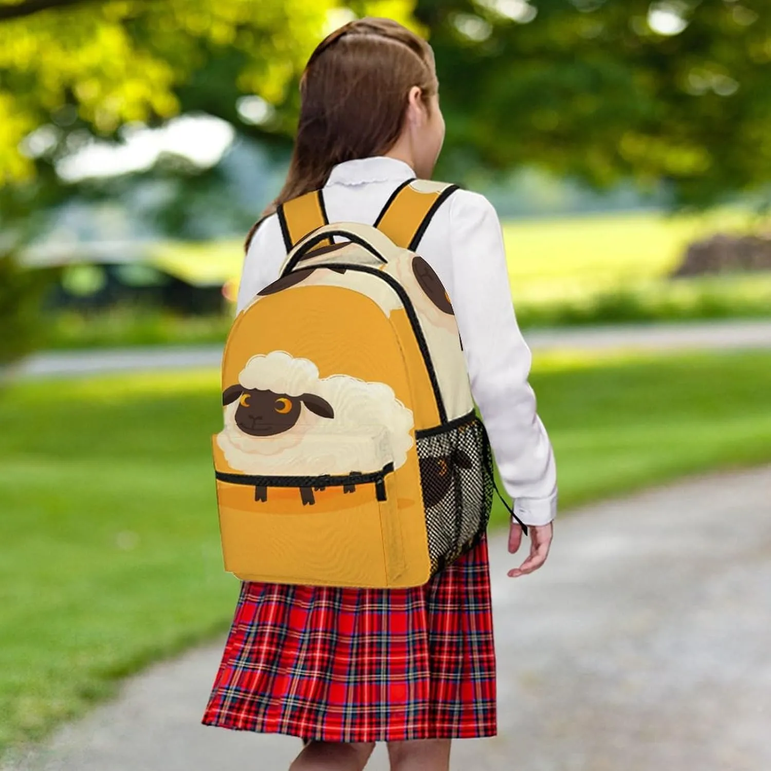 Small Backpacks Personalized Simple Cartoon Sheep Printing Travel Bag Lightweight Travel Backpack For Women Men