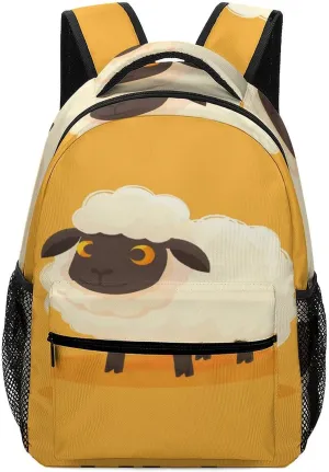 Small Backpacks Personalized Simple Cartoon Sheep Printing Travel Bag Lightweight Travel Backpack For Women Men