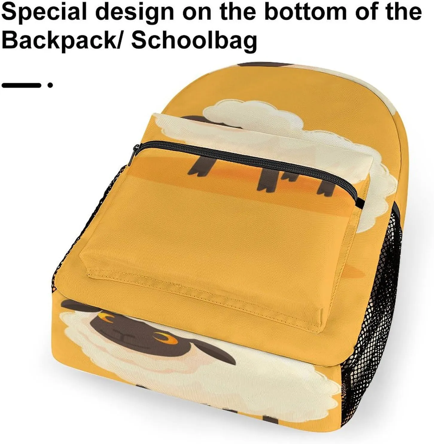 Small Backpacks Personalized Simple Cartoon Sheep Printing Travel Bag Lightweight Travel Backpack For Women Men