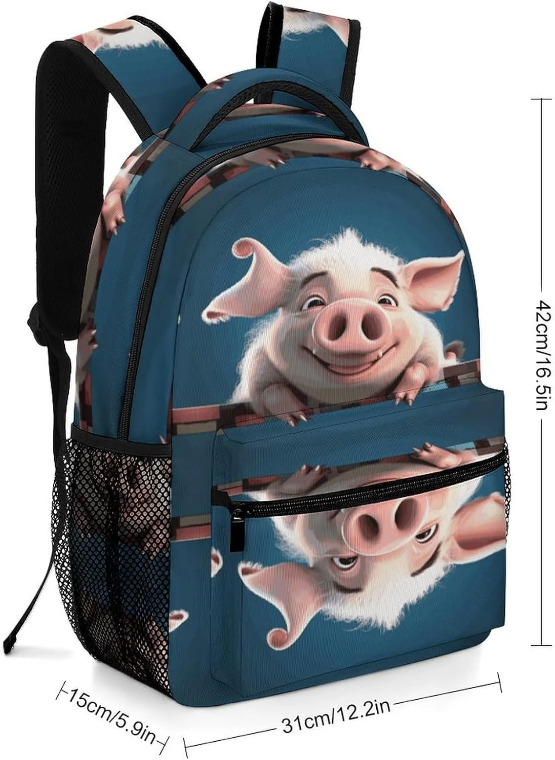 Small Backpacks Personalized Smiling Printing Travel Bag Lightweight Travel Backpack For Women Men