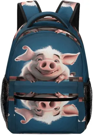 Small Backpacks Personalized Smiling Printing Travel Bag Lightweight Travel Backpack For Women Men
