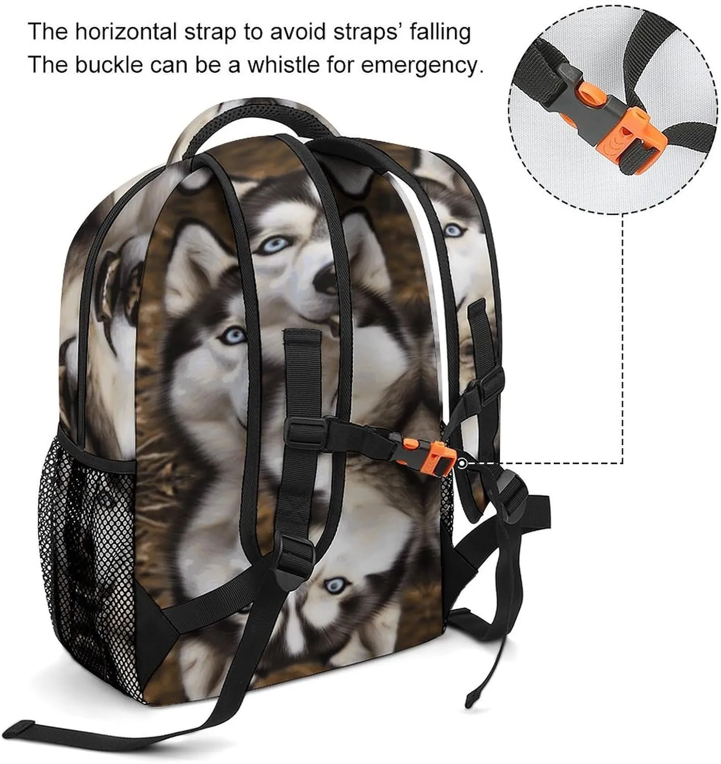 Small Backpacks Personalized Stupid Husky Dog Printing Travel Bag Lightweight Travel Backpack For Women Men