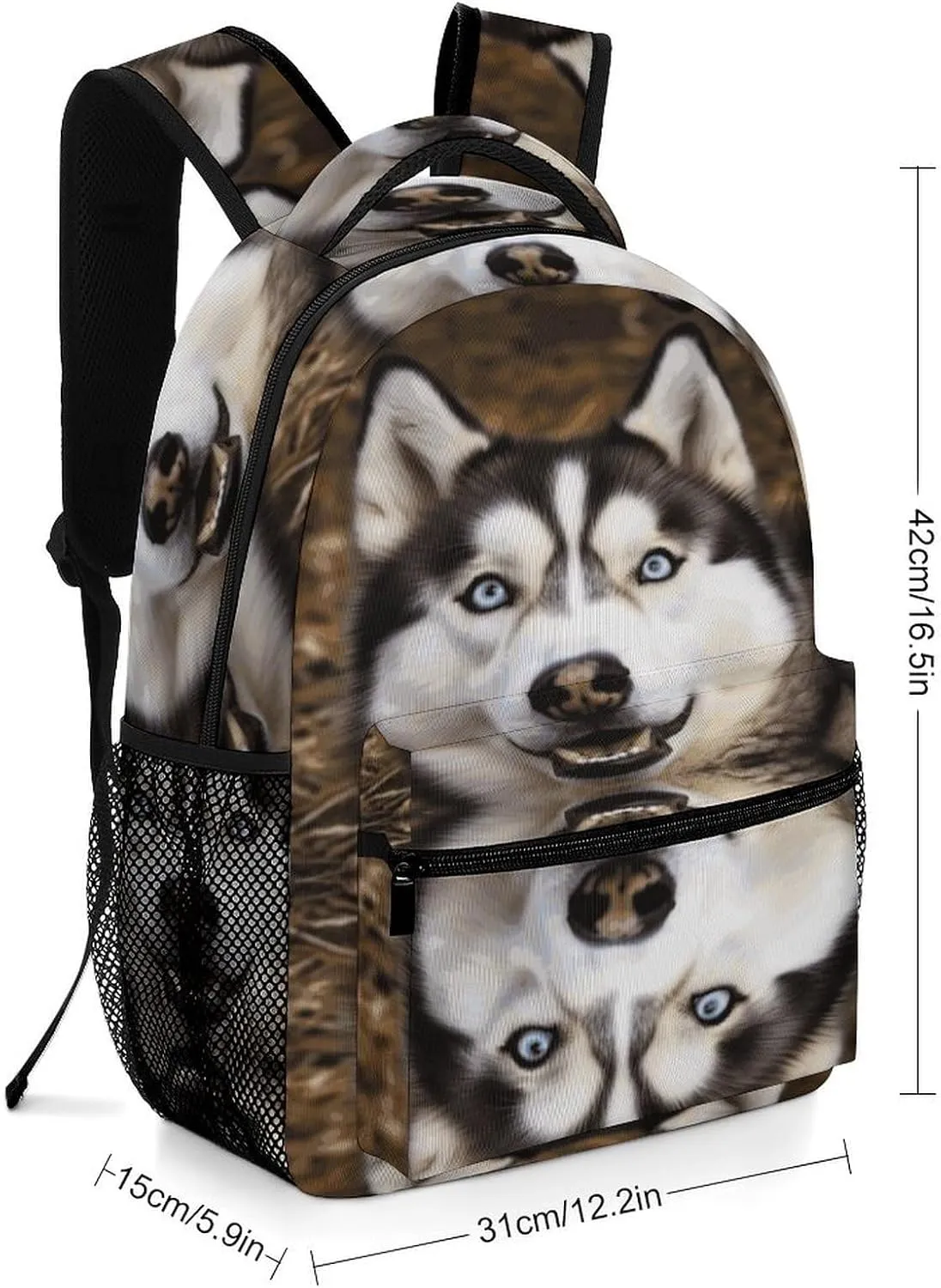 Small Backpacks Personalized Stupid Husky Dog Printing Travel Bag Lightweight Travel Backpack For Women Men