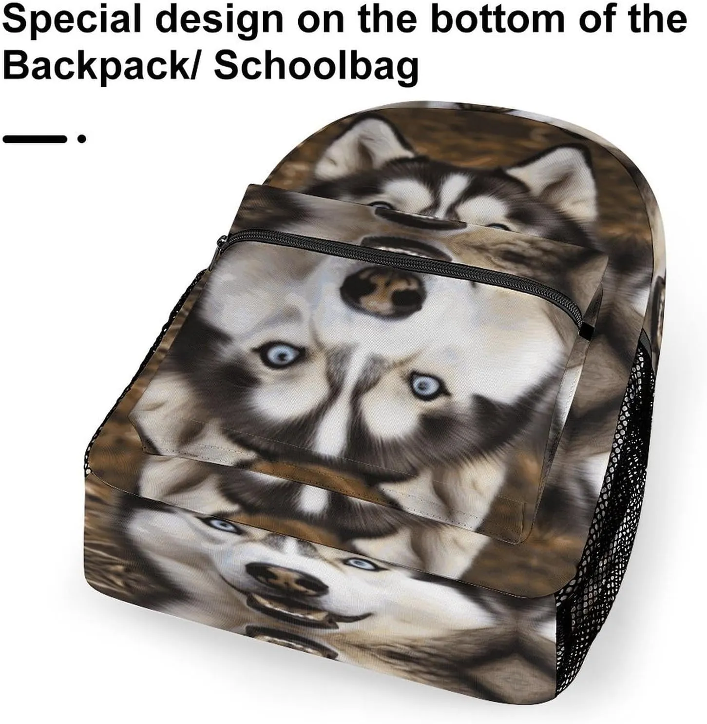 Small Backpacks Personalized Stupid Husky Dog Printing Travel Bag Lightweight Travel Backpack For Women Men